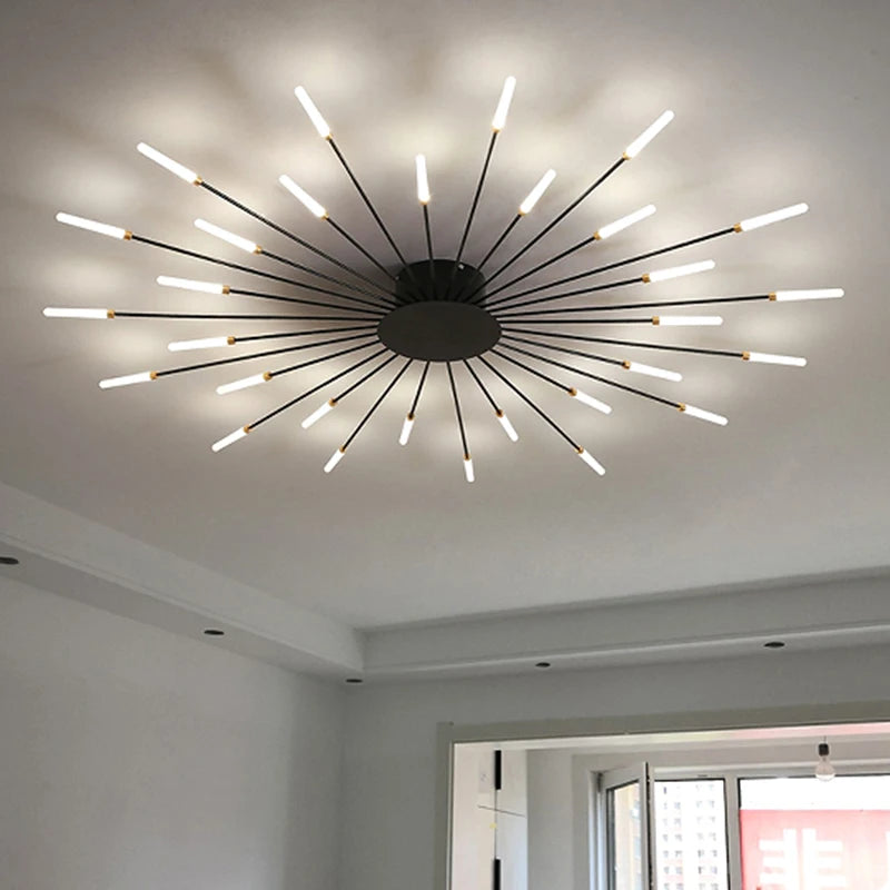 LED Ceiling Lamp Modern Indoor Lighting Acrylic Nordic Creative Fan-shaped Light