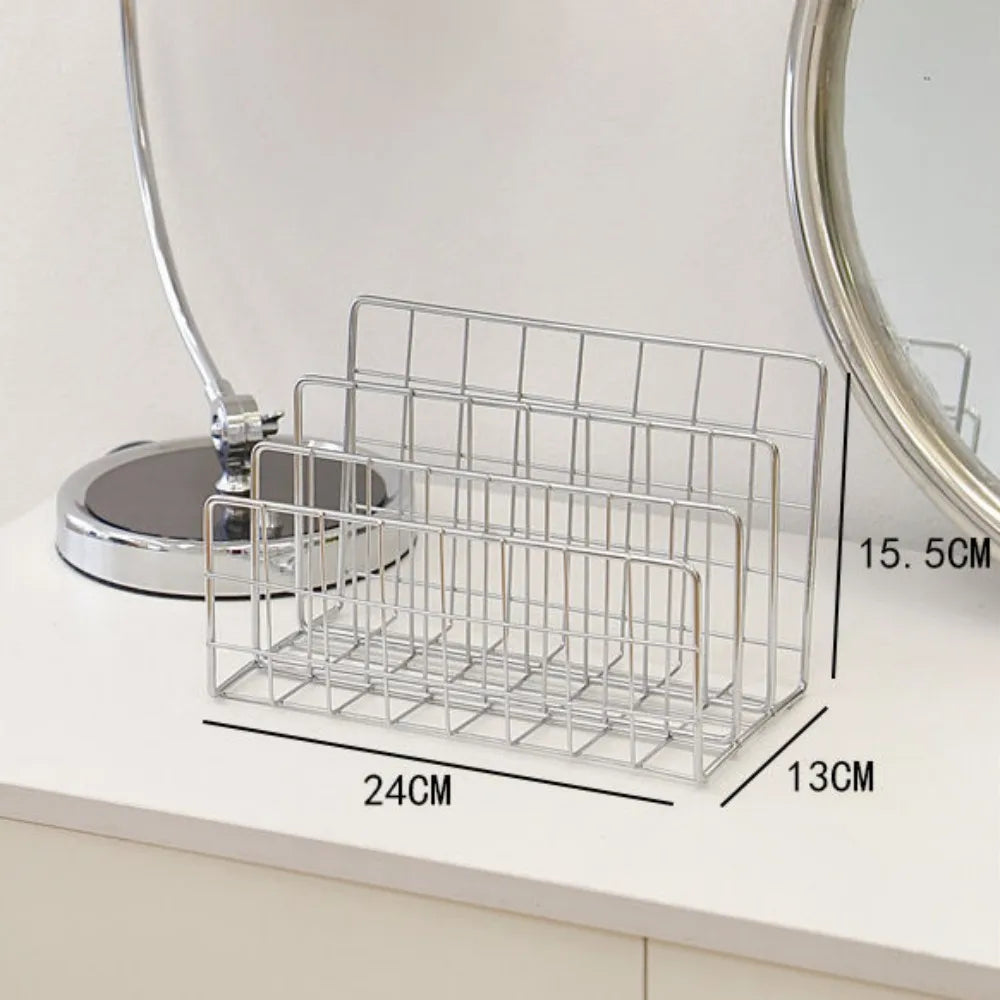 INS Simple Iron Desktop Storage Rack Organizer Table Metal Organizing Rack Bookshelf Desk Multi-functional Storage Rack