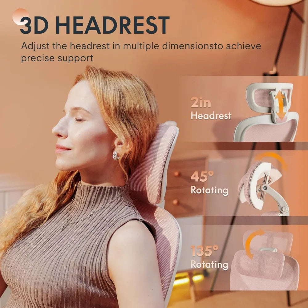 Foldex Ergonomic Office Chair, Folding Chair for Small Spaces with Lumbar Support, Flip-up Armrests, 3D Headrest, Desk Chairs w