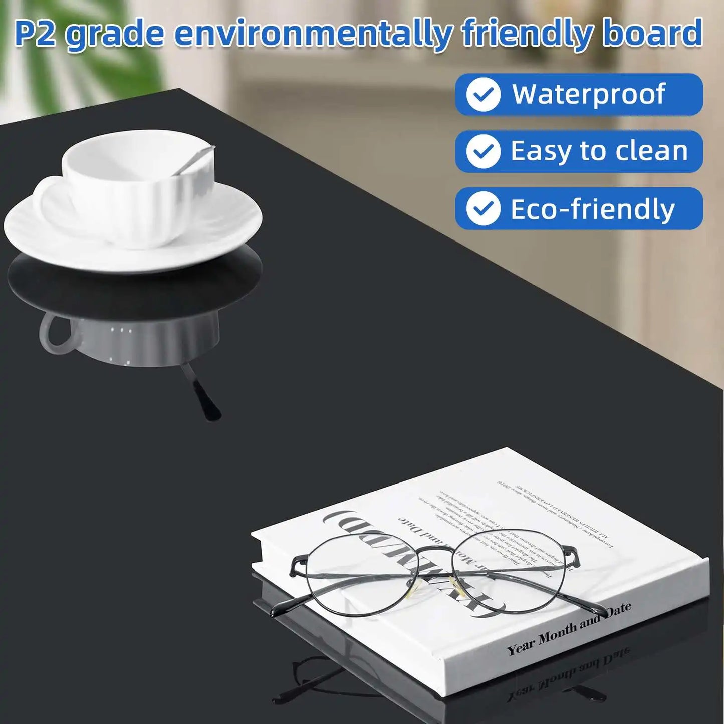 Top Lift Coffee Table with RGB LED Light High Gloss Surface Hidden Storage Compartment and Drawer Height Adjustable Tea Tables