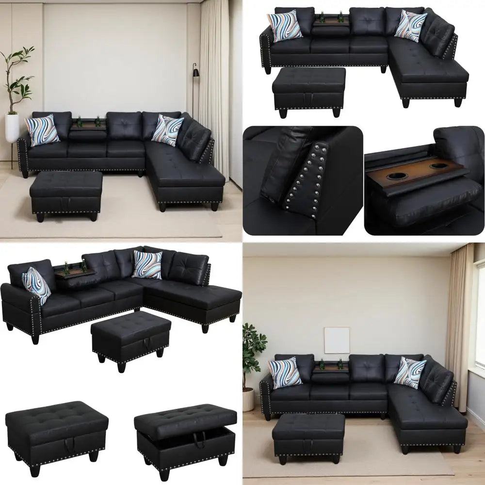 83" sofa in a box, no assembly, modern 3-seater sofa couch with 2 matching pillows & corduroy fabric & side storage pockets