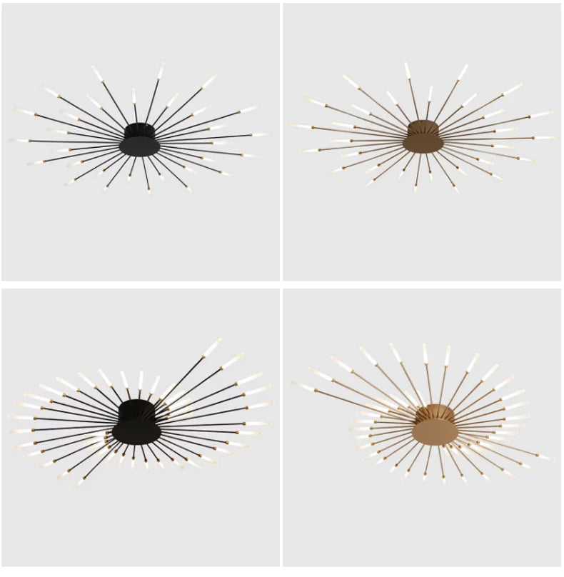 LED Ceiling Lamp Modern Indoor Lighting Acrylic Nordic Creative Fan-shaped Light