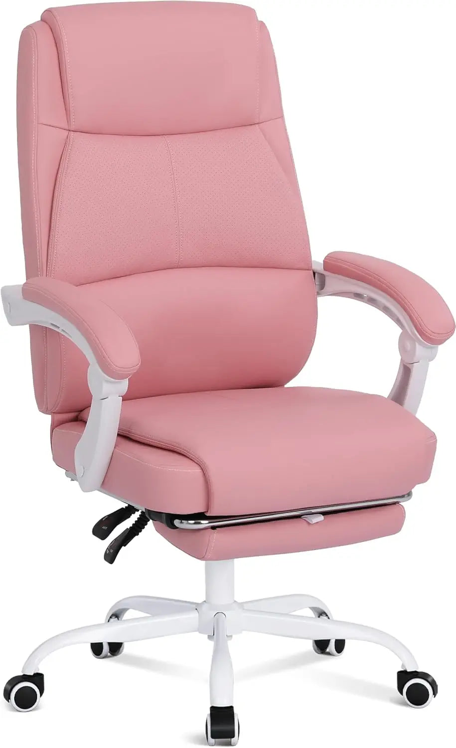 Big and Tall Office Chair with Footrest, High Back Desk Chair with Linkage Armrest, 90-155° Recline Executive Computer Chairs