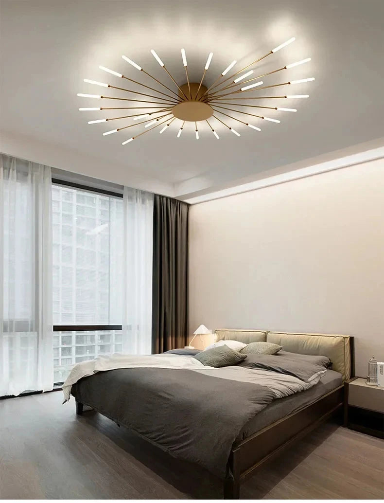 LED Ceiling Lamp Modern Indoor Lighting Acrylic Nordic Creative Fan-shaped Light
