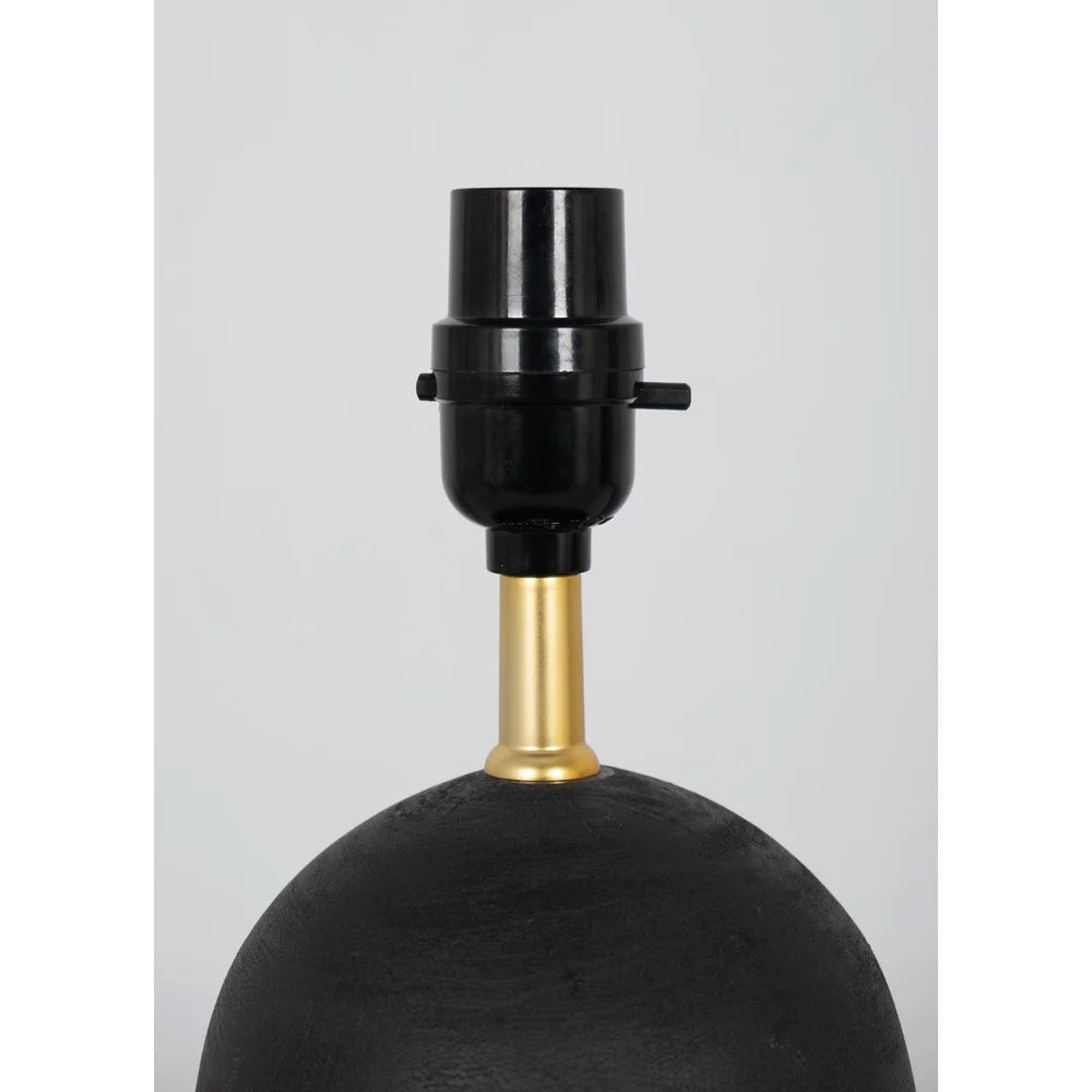 Mini Black Wood Ball Table Lamp with White Fabric Shade 12.5 Inch Stylish Accent Lighting Home Office Bedroom Desk Reading