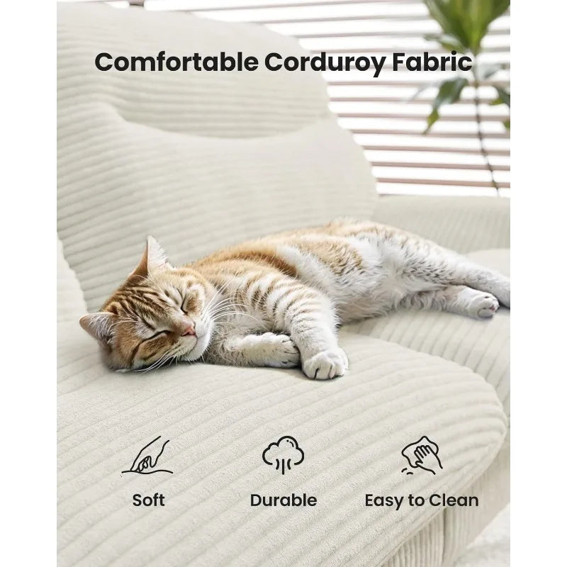 Futon Sofa Bed with Adjustable Backrest & Armrests, Convertible Futon Sofa Couch for Small Spaces,