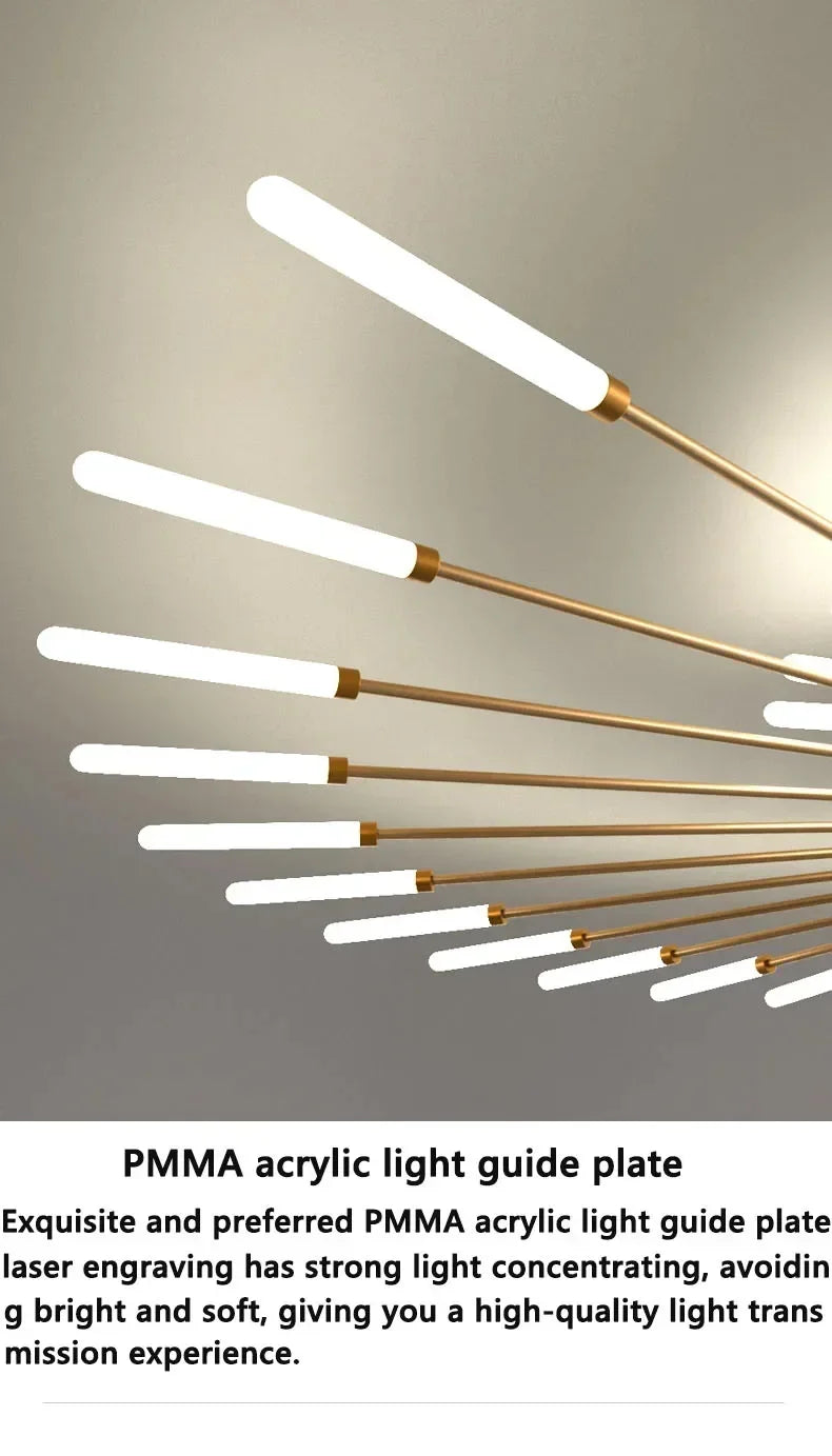 LED Ceiling Lamp Modern Indoor Lighting Acrylic Nordic Creative Fan-shaped Light