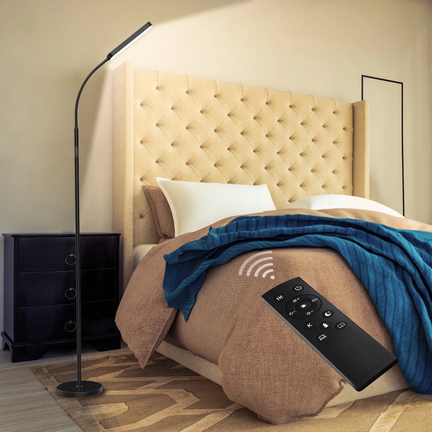 68.7" LED Standing Task/Reading Floor Lamp with Remote Control