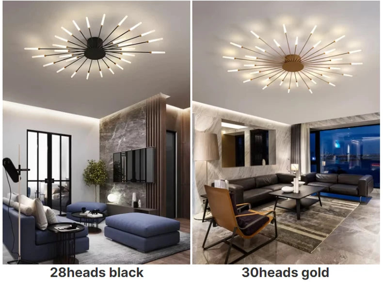 LED Ceiling Lamp Modern Indoor Lighting Acrylic Nordic Creative Fan-shaped Light