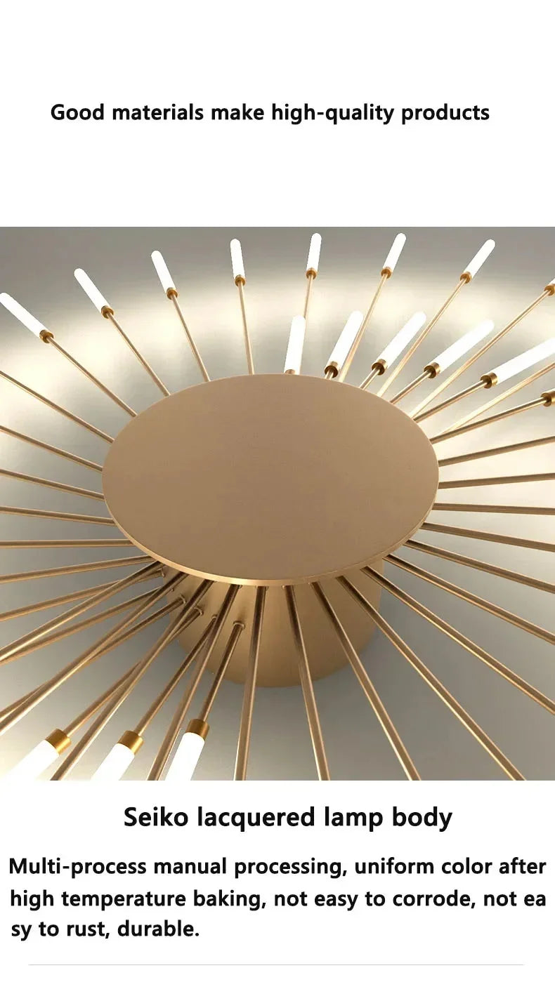 LED Ceiling Lamp Modern Indoor Lighting Acrylic Nordic Creative Fan-shaped Light