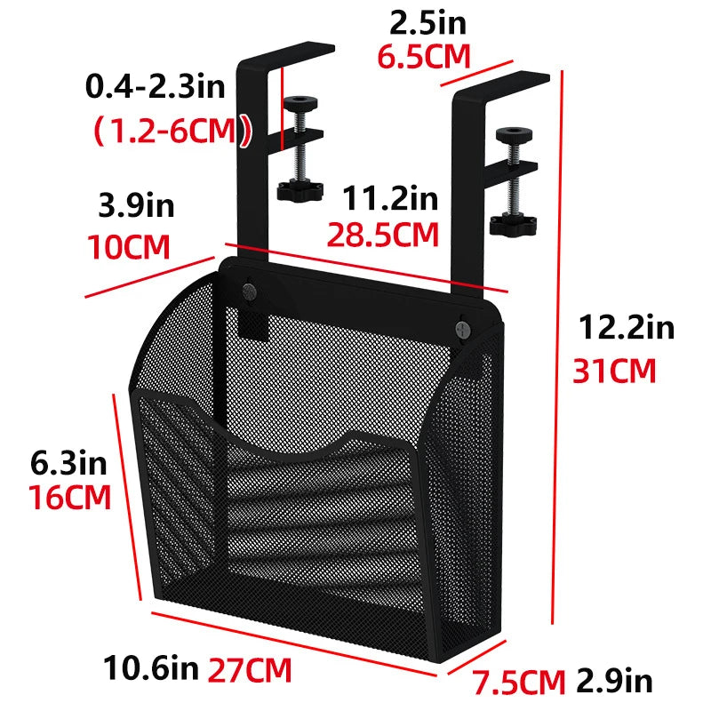 Clamp On Desk Drawer No Punching Desk Side Storage New Stationery Holder Home