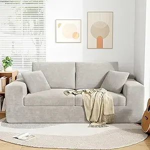 78" Modern Loveseat Sofa in a Box - Corduroy Deep Seat Couch, No Assembly Required, Space-Saving Design