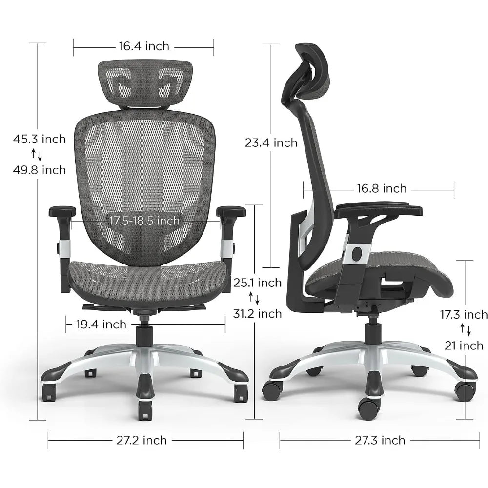 Staples Hyken Ergonomic Mesh Swivel Task Chair, Charcoal Gray (UN59464)