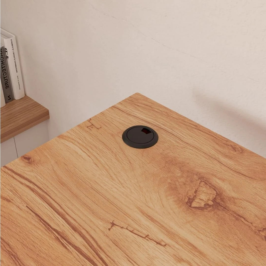 YYB L Shaped Standing Desk, Corner Standing Desk L Shape, L Shaped Adjustable Table, Light Brown UY