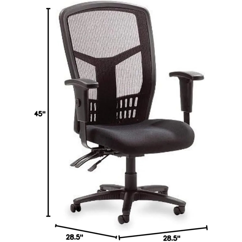 ErgoMesh High-Back Executive Office Chair - Adjustable Seat & Back Angles, Customizable Arm Height & Width, Breathable Mesh Des