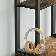 2 Drawer File Cabinet with Lock,Fits Letter, Legal, A4 Size, Hanging File Folders,Adjustable Storage Shelf and Hook,Rustic Brown