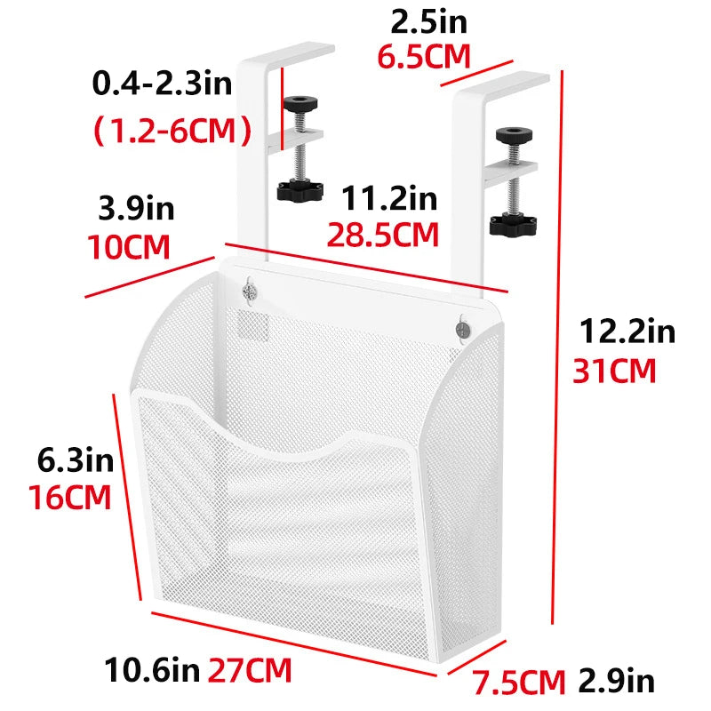 Clamp On Desk Drawer No Punching Desk Side Storage New Stationery Holder Home