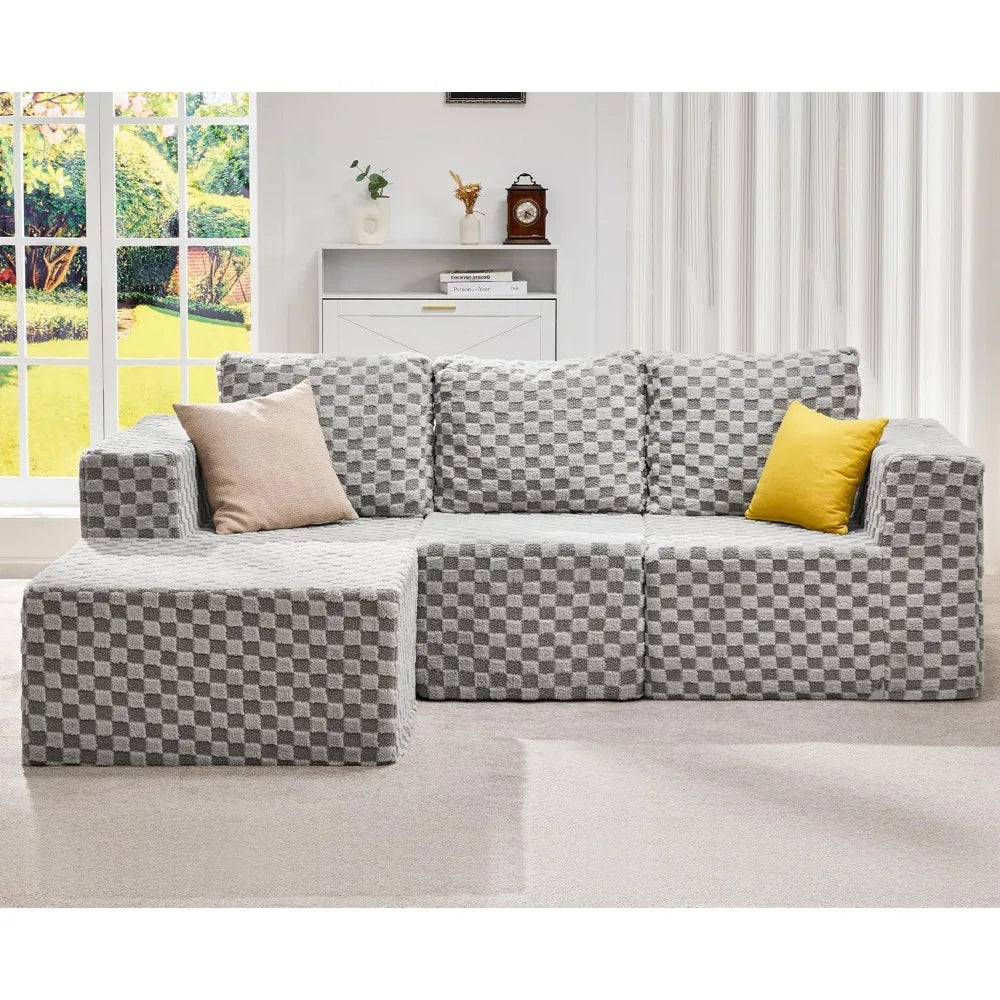 Modular Sectional Sofa with Deep Seating & Storage – Memory Foam with Deep Seating, 3-Seater Cloud Sofa for Sofa Seating