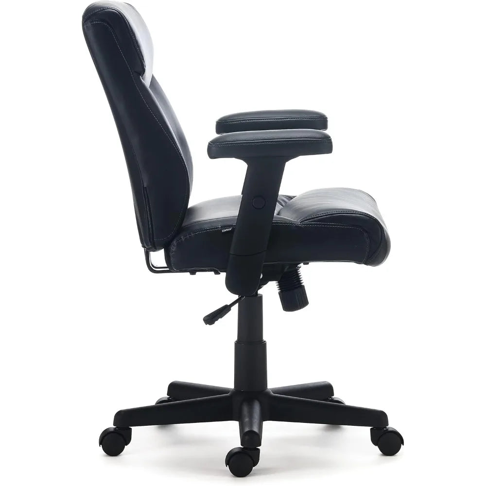 Traymore Ergonomic Manager & Executive Office Chair, Task Desk Swivel with Wheels, Adjustable Height, Luxura Faux Leather