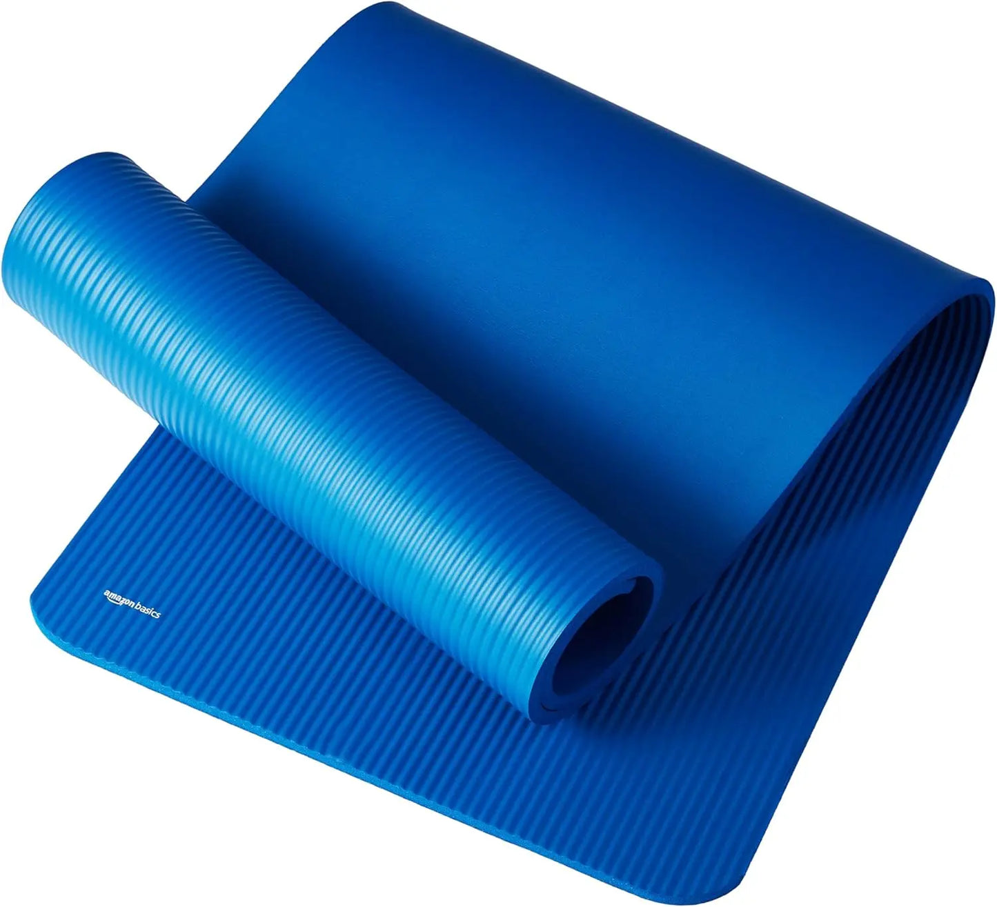 1/2 Inch Extra Thick Exercise Yoga Mat with Carrying Strap, Cushioned Support, for Fitness and Gym Workouts