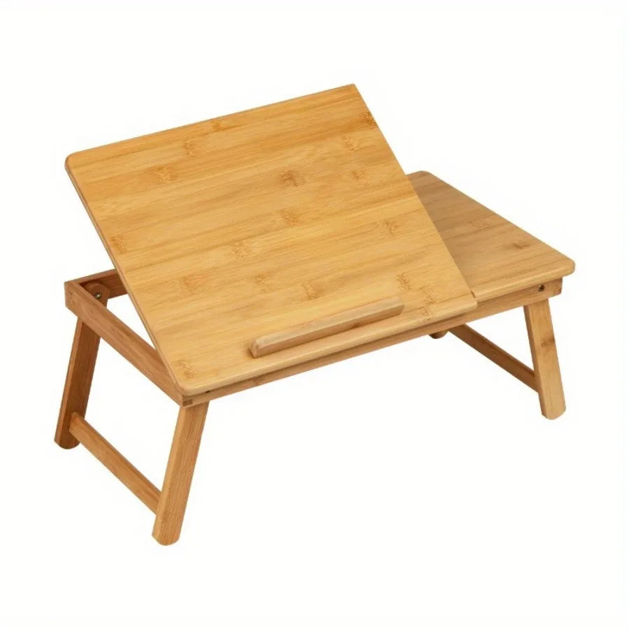 Lap Desk Laptop Stand, Bed Tray, Dorm Room, Folding Legs, Rayon From Bamboo, Brown