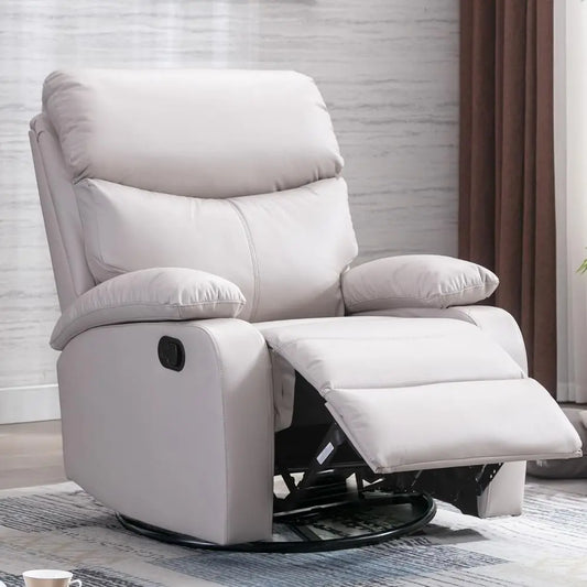 Adult Swivel Rocker Recliner for Small Spaces, Compact Rocking Chairs, Glider Recliners, Single Sofa for Nursery and Living Room
