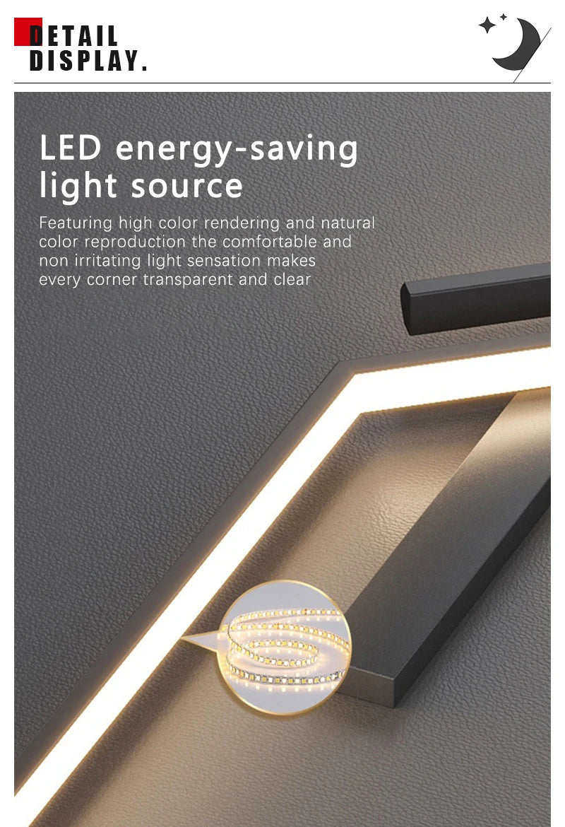 Modern LED Wall Lamp Minimalist Led 13W-18W Light Bedroom Bedside Long Strip Wall Sconces