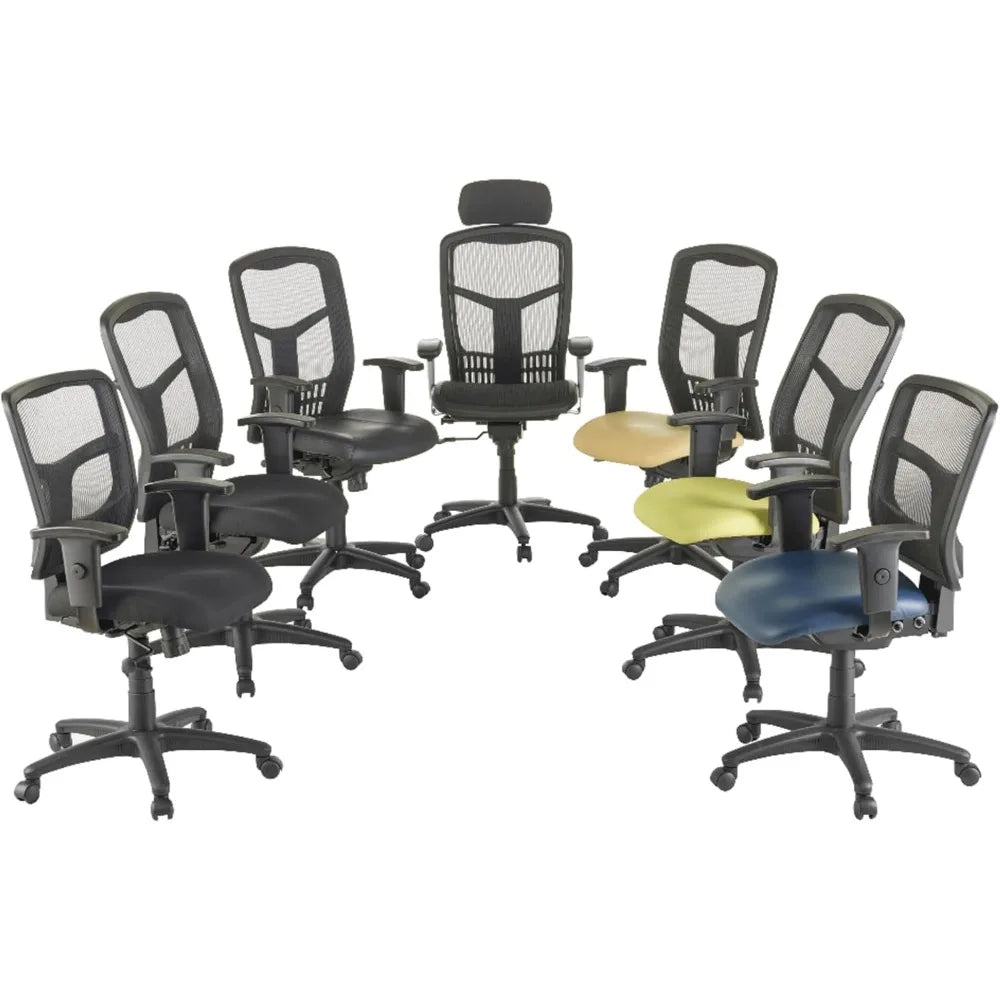 ErgoMesh High-Back Executive Office Chair - Adjustable Seat & Back Angles, Customizable Arm Height & Width, Breathable Mesh Des