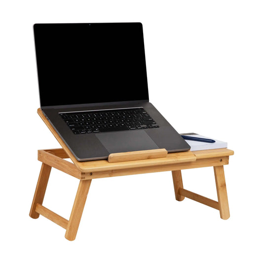 Lap Desk Laptop Stand, Bed Tray, Dorm Room, Folding Legs, Rayon From Bamboo, Brown