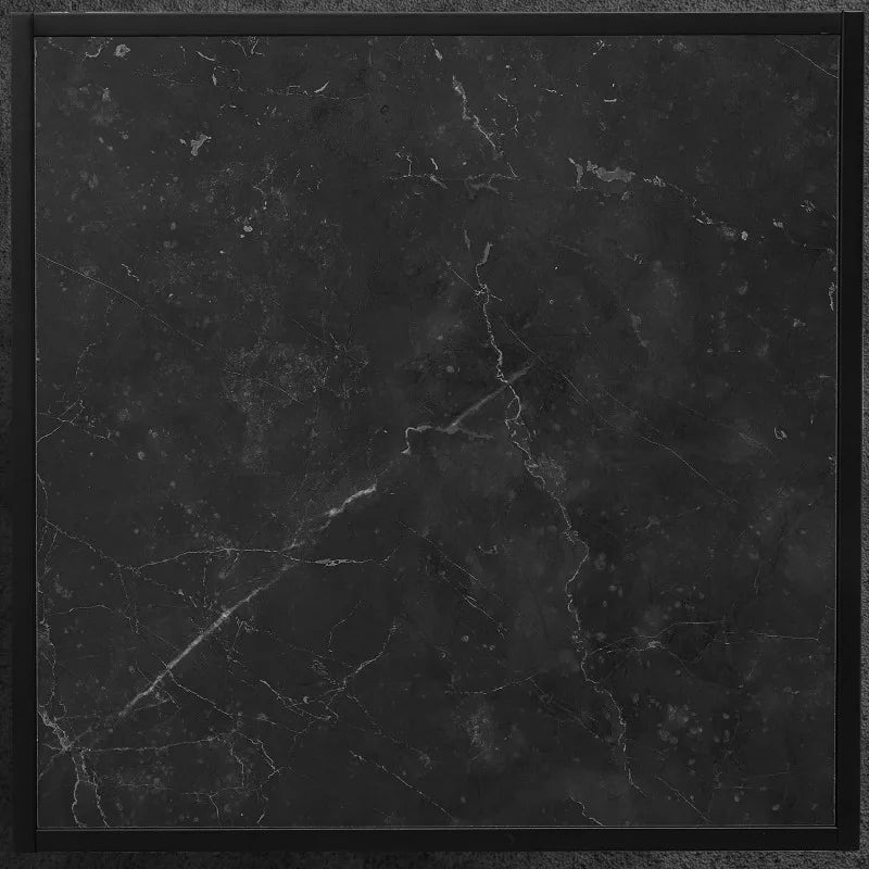Black Coffee Table Small Square Coffee Tables Simple Modern Center Table for Home Office (27.6 * 27.6 * 15.7Inch)