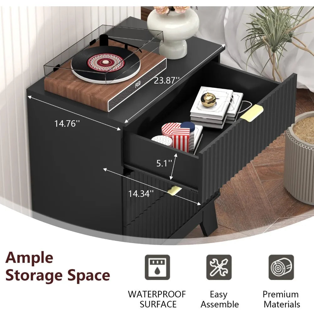 3 Drawer Dresser for Closet, Storage Cabinet and Chest of Drawers with Gold Handle