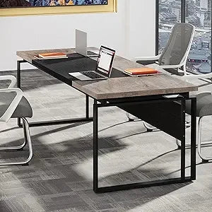 63" Modern Conference Table with Splicing Board, 5FT Meeting Tables for Home Office, Business Training Seminar Table with Styli