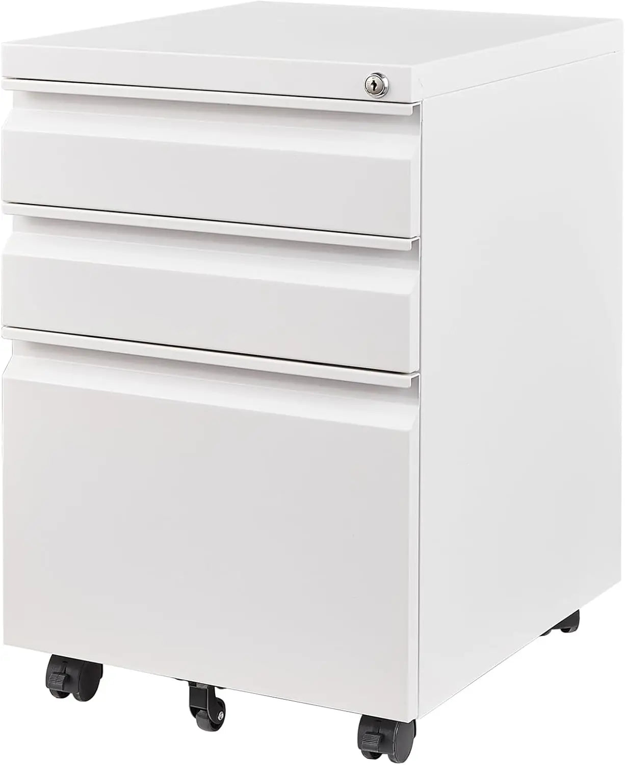 Lateral 3 Drawer File Cabinets with Lock, Metal Filing Storage Vertical Cabinets