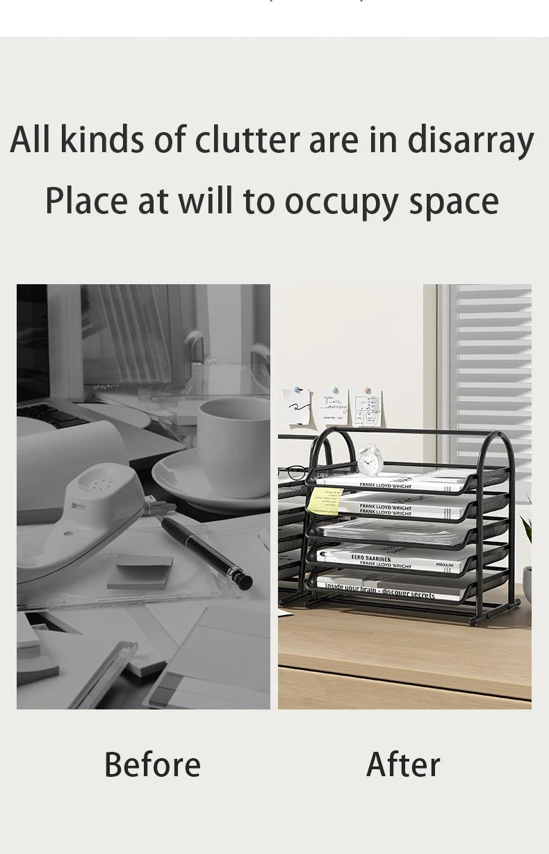 3 Tier Mesh Desk Organizers,Office Supplies Organizer,Desk Organizer Tray,File Storage,Mesh Paper Tray,File Organizer Tray