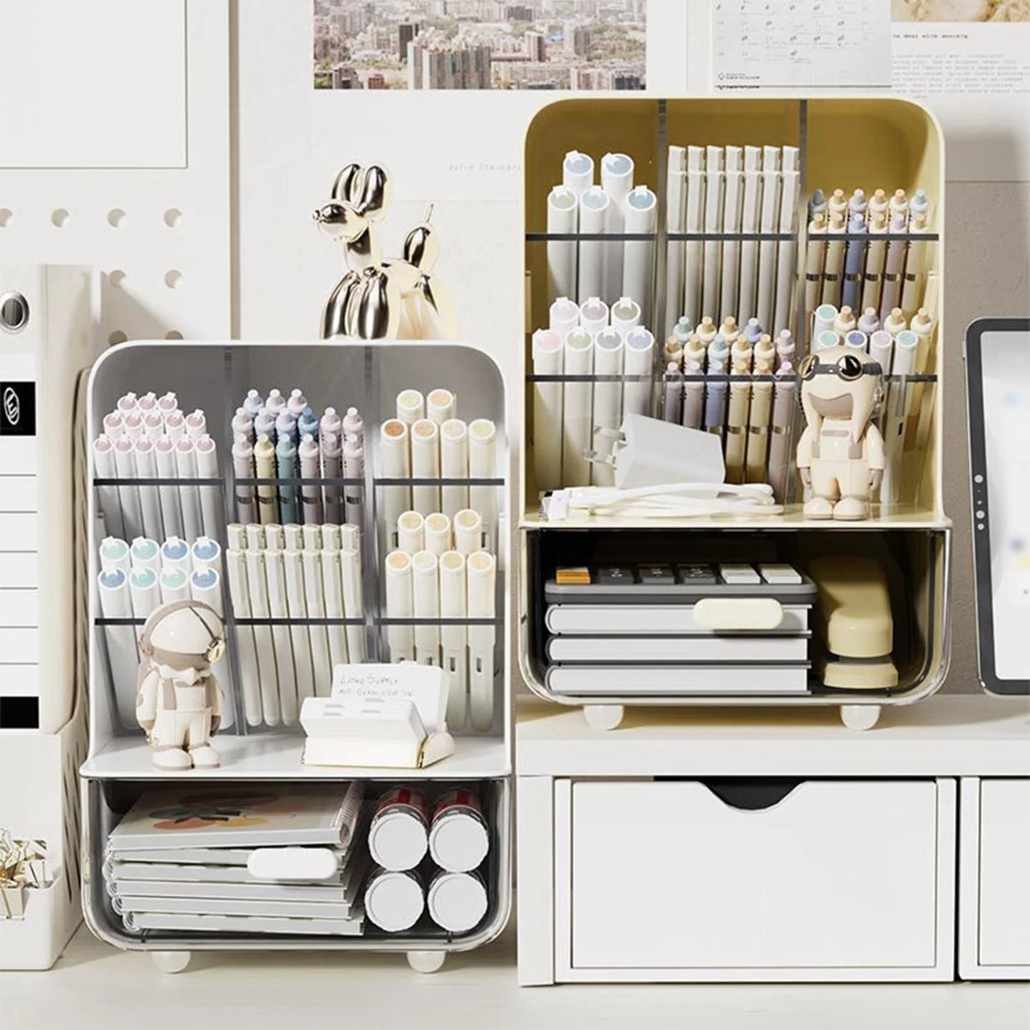 Students' Large-capacity Oblique Pen Holder Desk Stationery Storage Box School Office Desk Sundry Storage Rack Desk Storage Box