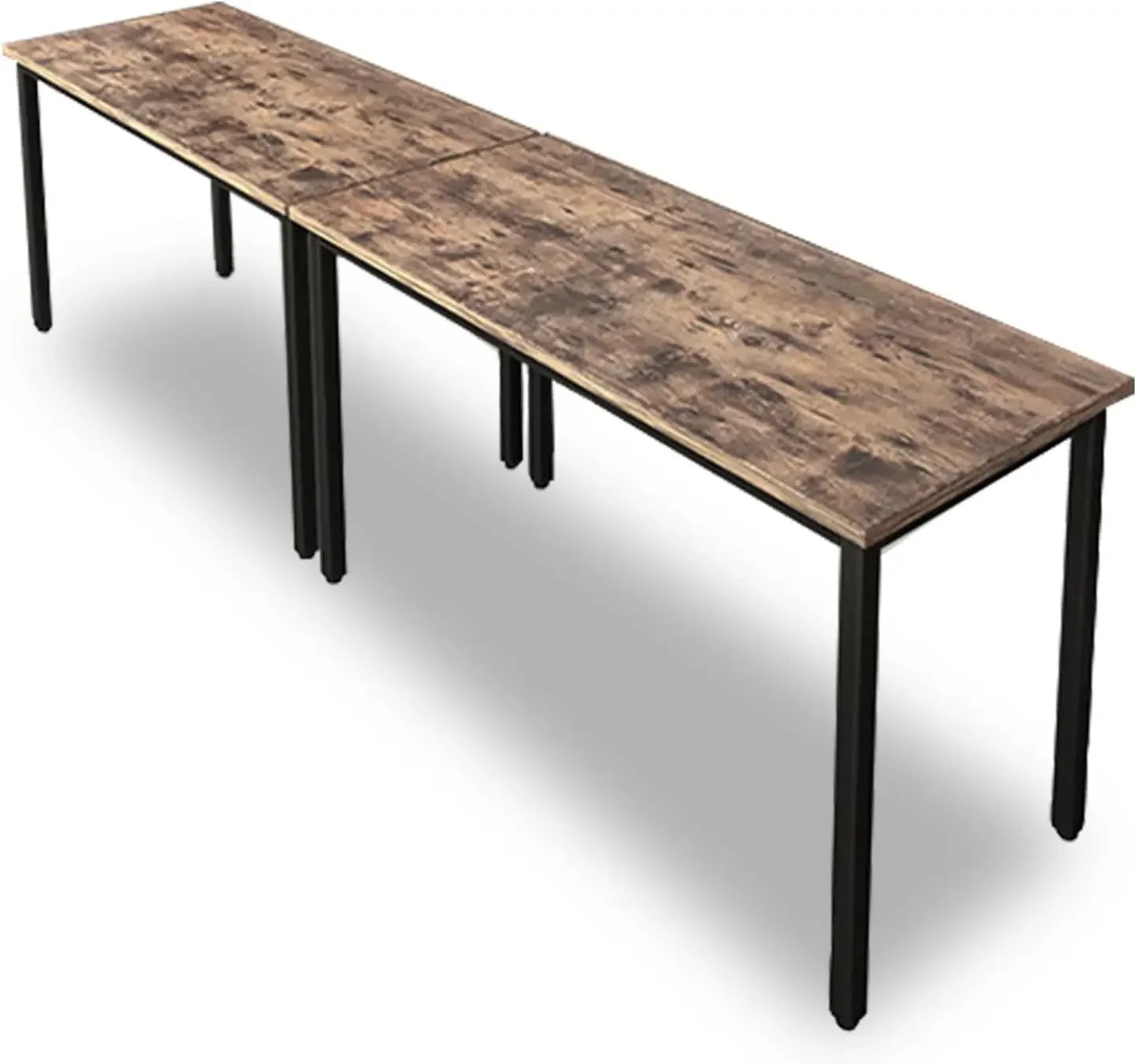 Conference Tables 9ft Office Computer Desk for Meeting Room Study Writing Printer Podcast Table for4-8 People Rustic Brown 2PCS