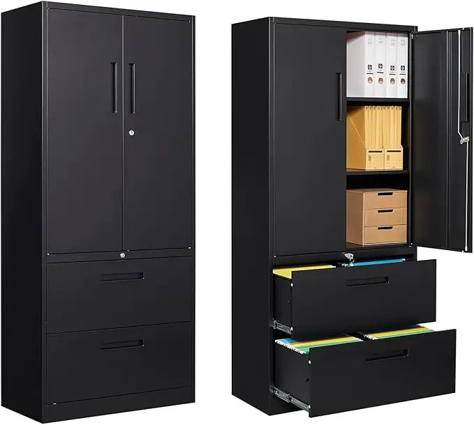Lateral Vertical Filing Cabinets for Home Office,  with Storage Shelves, Legal/Letter