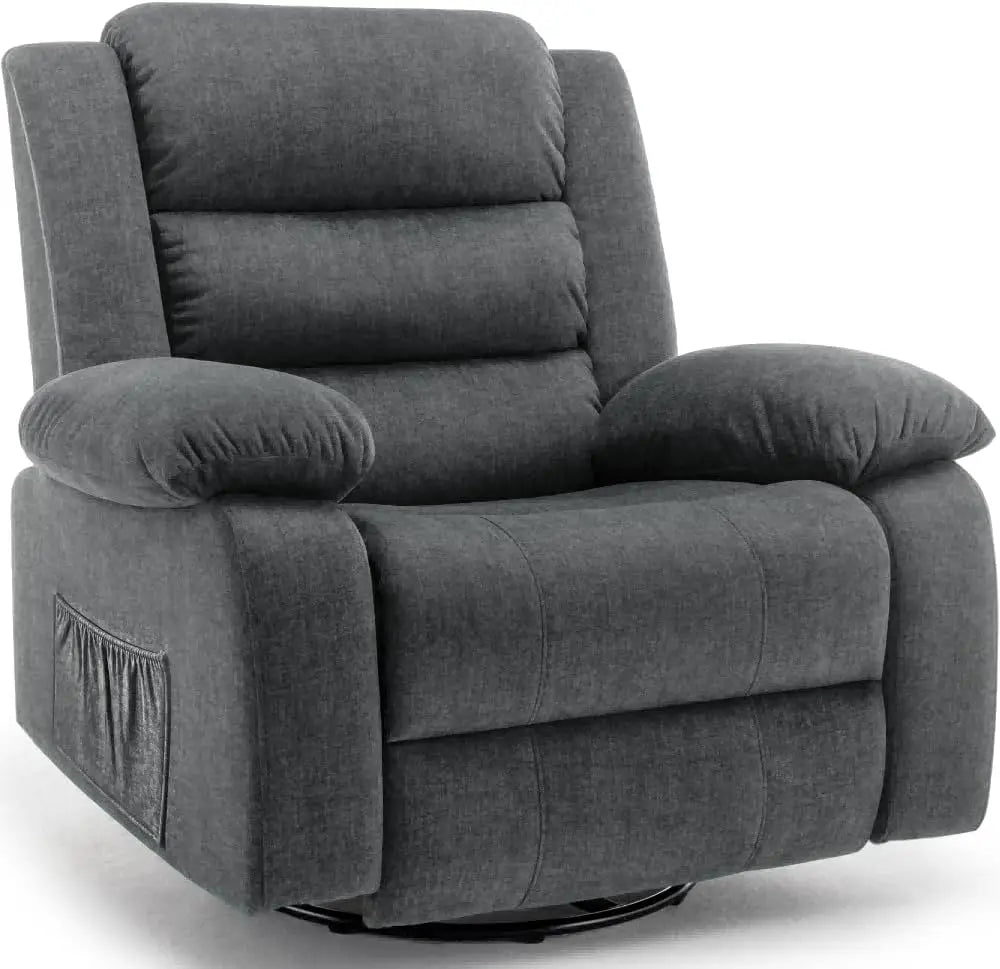Recliner Chair, Wide Rocker Chair, Rocking Chair with Massage and Heat,360°Swivel Nursery Rocking Chairs, Oversized Recliner for