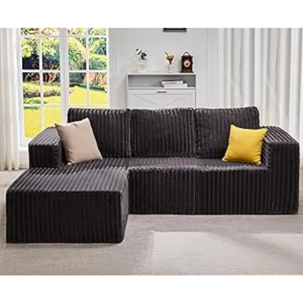 Modular Sectional Sofa with Deep Seating & Storage – Memory Foam with Deep Seating, 3-Seater Cloud Sofa for Sofa Seating
