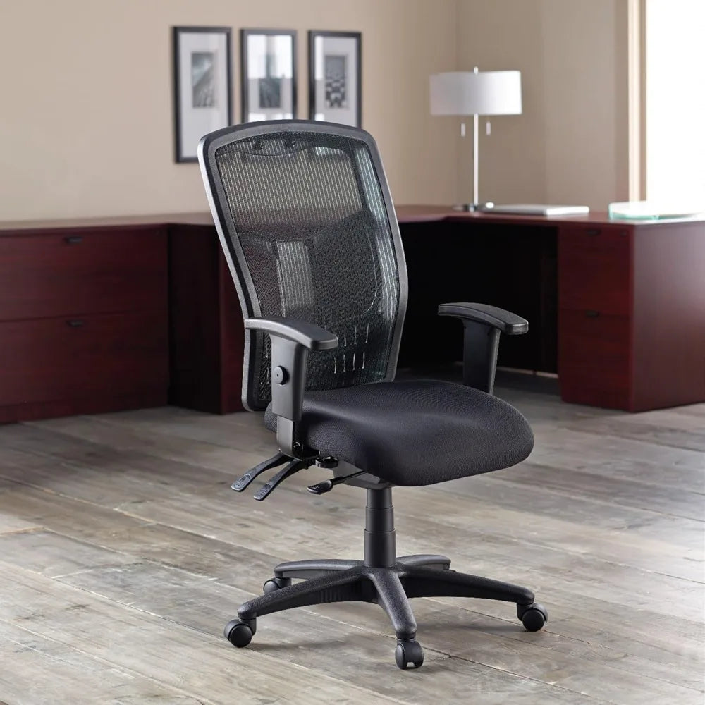 ErgoMesh High-Back Executive Office Chair - Adjustable Seat & Back Angles, Customizable Arm Height & Width, Breathable Mesh Des