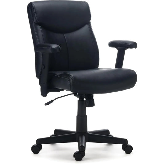 Traymore Ergonomic Manager & Executive Office Chair, Task Desk Swivel with Wheels, Adjustable Height, Luxura Faux Leather
