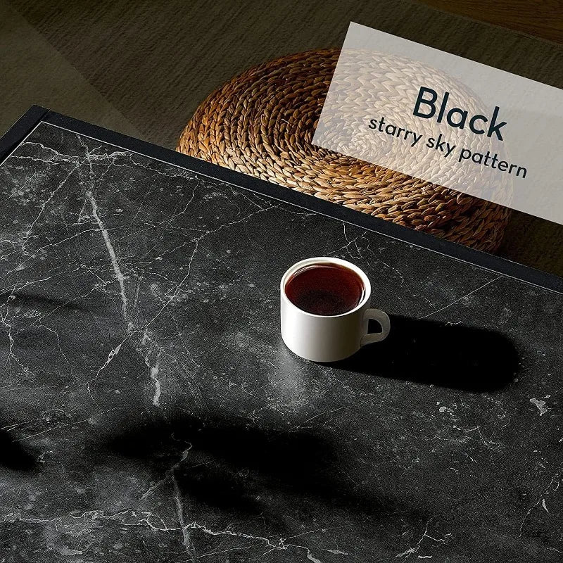 Black Coffee Table Small Square Coffee Tables Simple Modern Center Table for Home Office (27.6 * 27.6 * 15.7Inch)