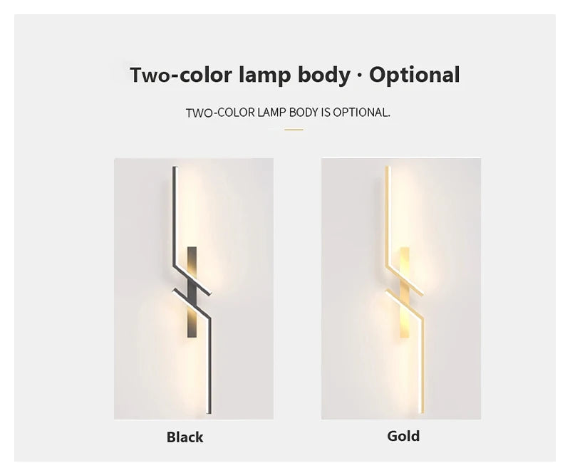 Modern LED Wall Lamp Minimalist Led 13W-18W Light Bedroom Bedside Long Strip Wall Sconces