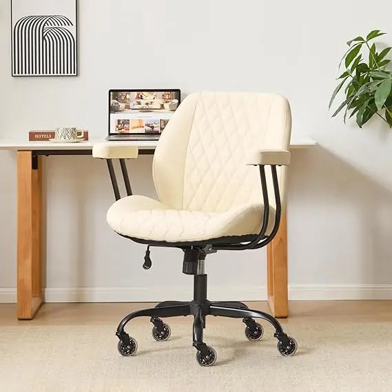 Home Office Desk Chair Office Rubber Casters Ergonomic Computer Chair with Lumbar Support Adjustable Height Rolling Swivel Execu