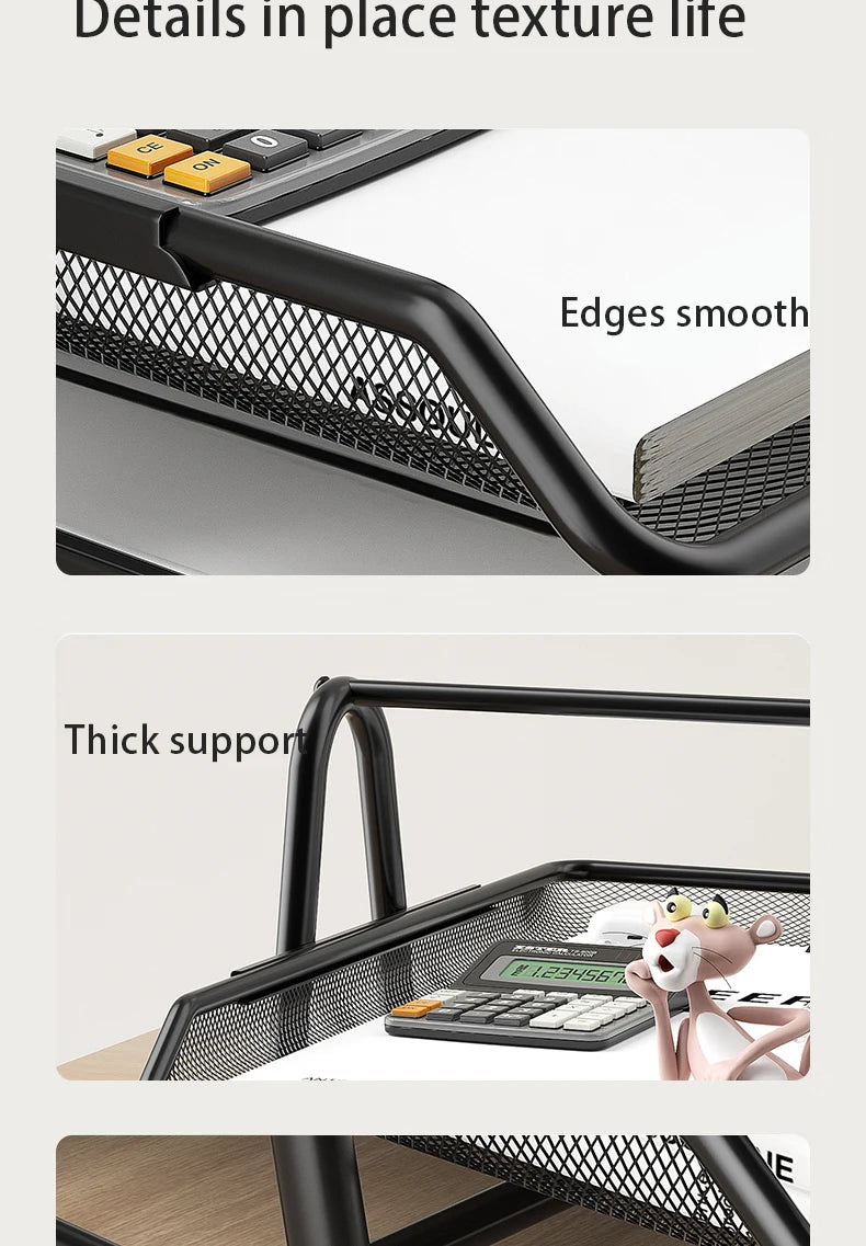3 Tier Mesh Desk Organizers,Office Supplies Organizer,Desk Organizer Tray,File Storage,Mesh Paper Tray,File Organizer Tray