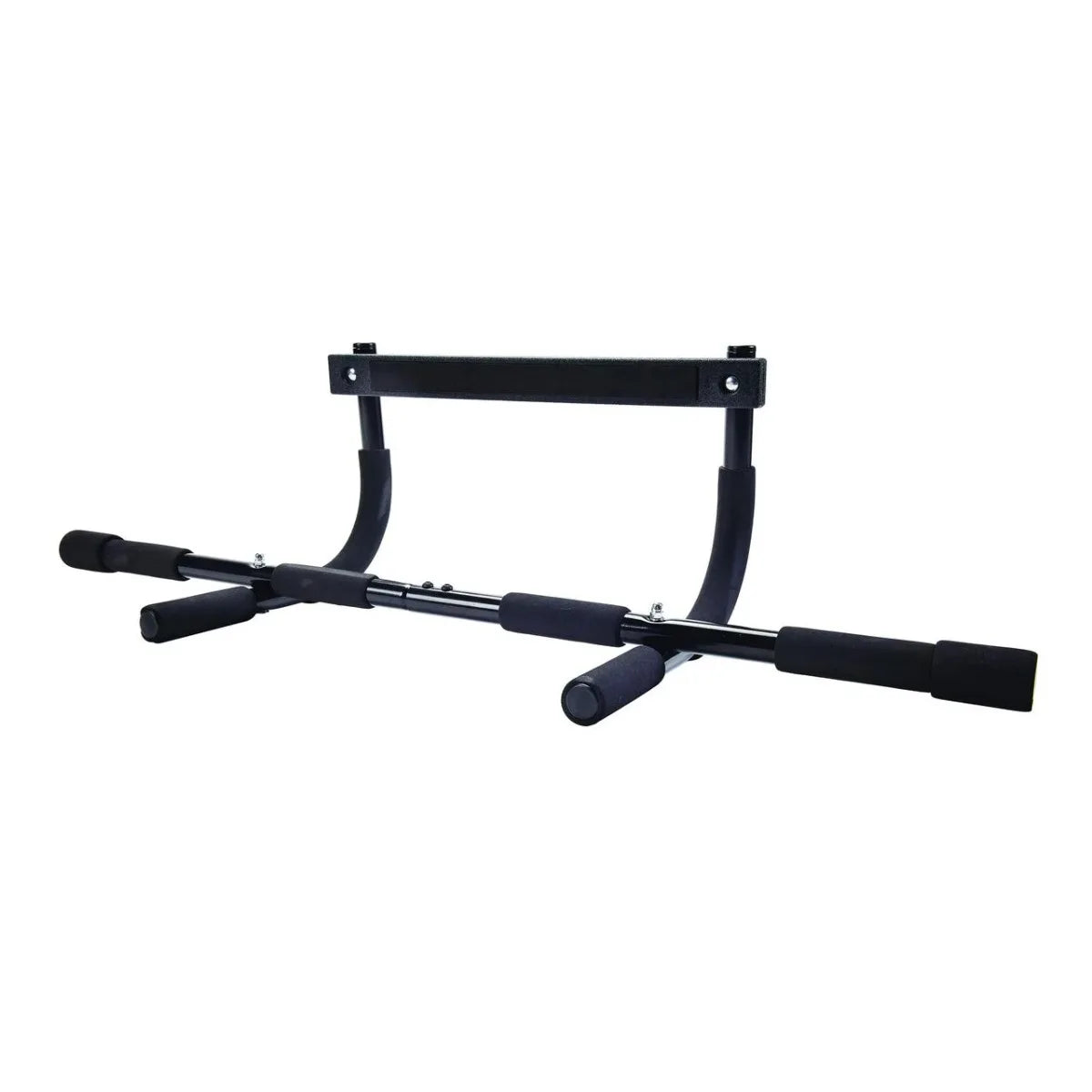 Multi-Function Pull Up Bar Black, Doorway Mounted Home Gym Equipment for Chin Ups Push Ups Abs Workout, No Drill Installation