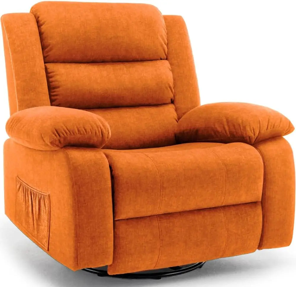Recliner Chair, Wide Rocker Chair, Rocking Chair with Massage and Heat,360°Swivel Nursery Rocking Chairs, Oversized Recliner for