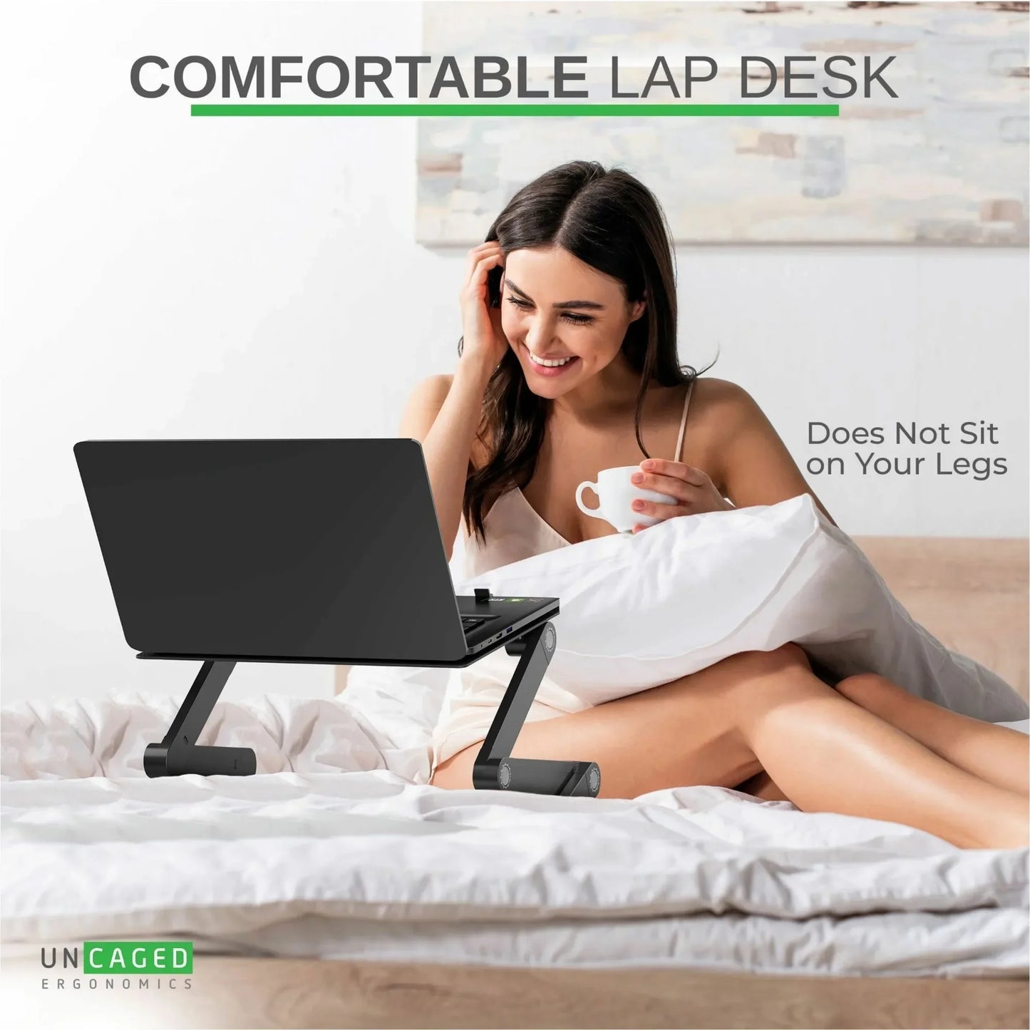 BEST Adjustable Laptop Stand and Lap Desk for Laptop Adjustable Laptop Desk Lap Aluminum Laptop Stand for Bed Laptop Cooling