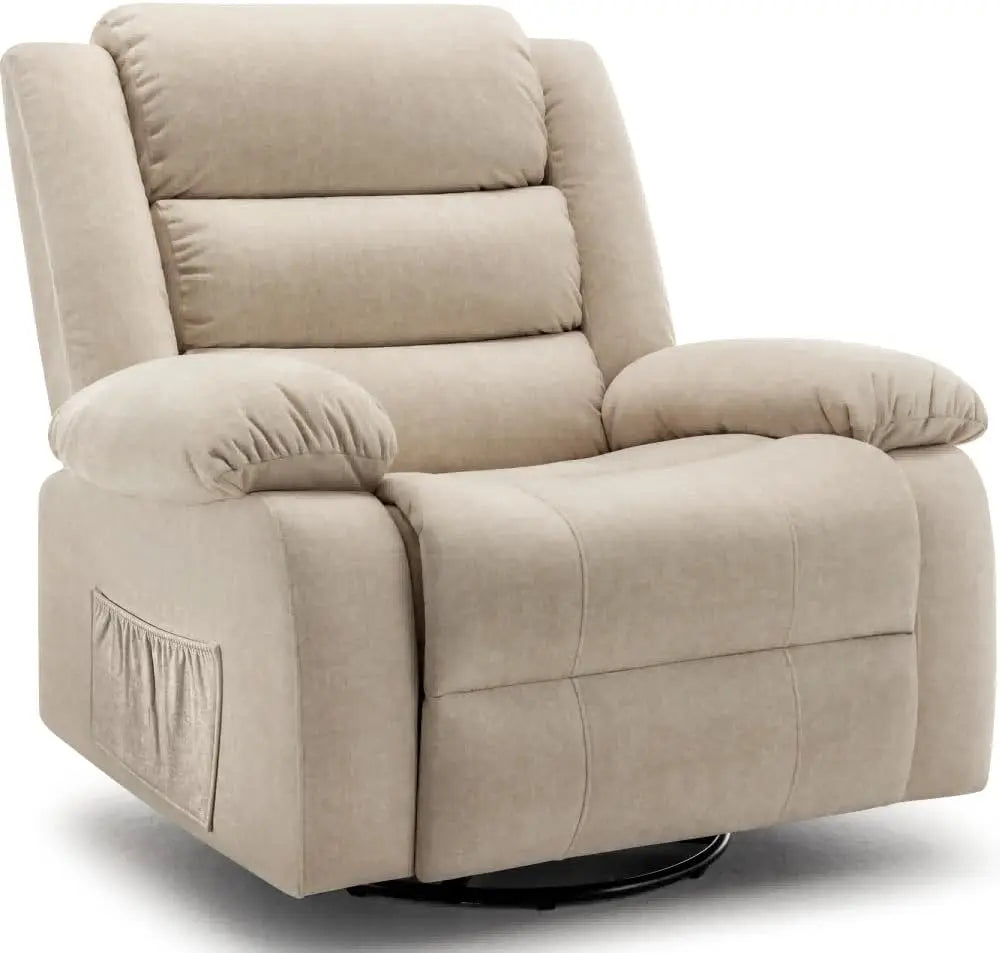 Recliner Chair, Wide Rocker Chair, Rocking Chair with Massage and Heat,360°Swivel Nursery Rocking Chairs, Oversized Recliner for