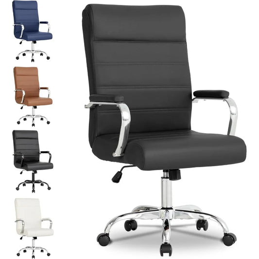 Office Desk Chair,Modern Leather Conference Room Chairs,High Back Ergonomic Home ofiice Chair,Adjustable Height Swivel Executive